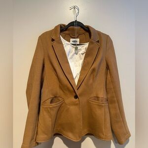 Easy to style beige cotton knit thick size medium Old Navy blazer